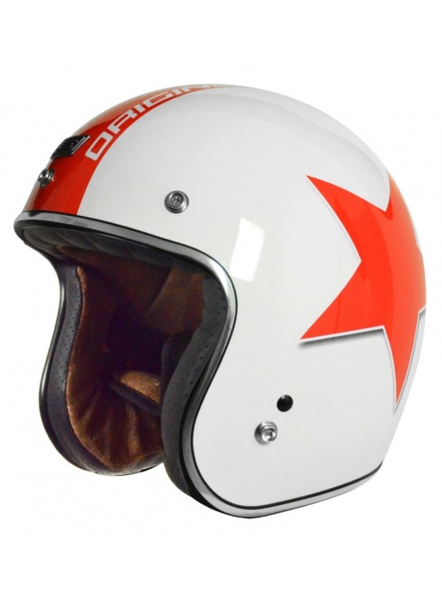 Motorrad helm Jet Origine Primo Astro red star