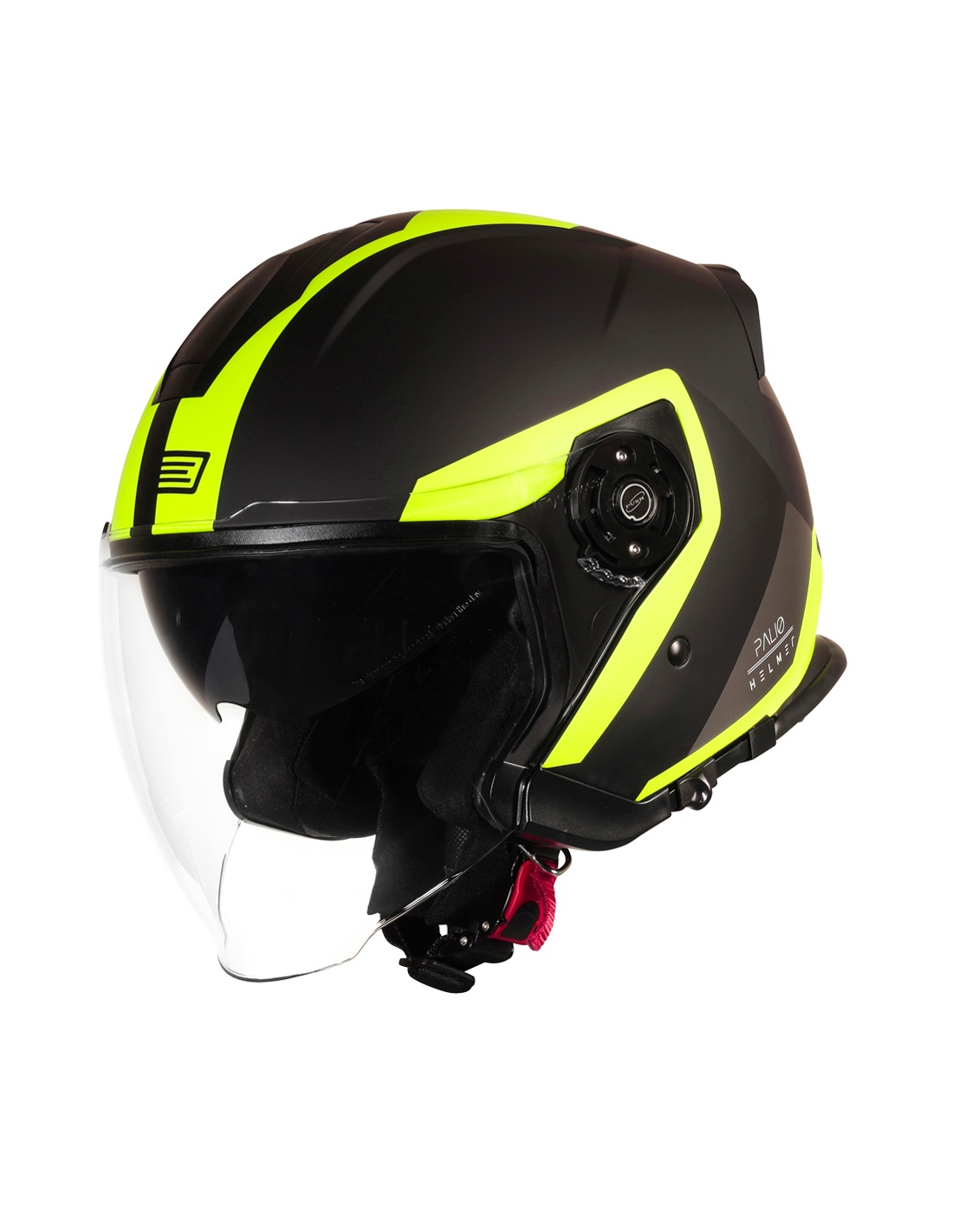 Helmet Demi-Jet Origine Palio Black Matt with sun glass for city use